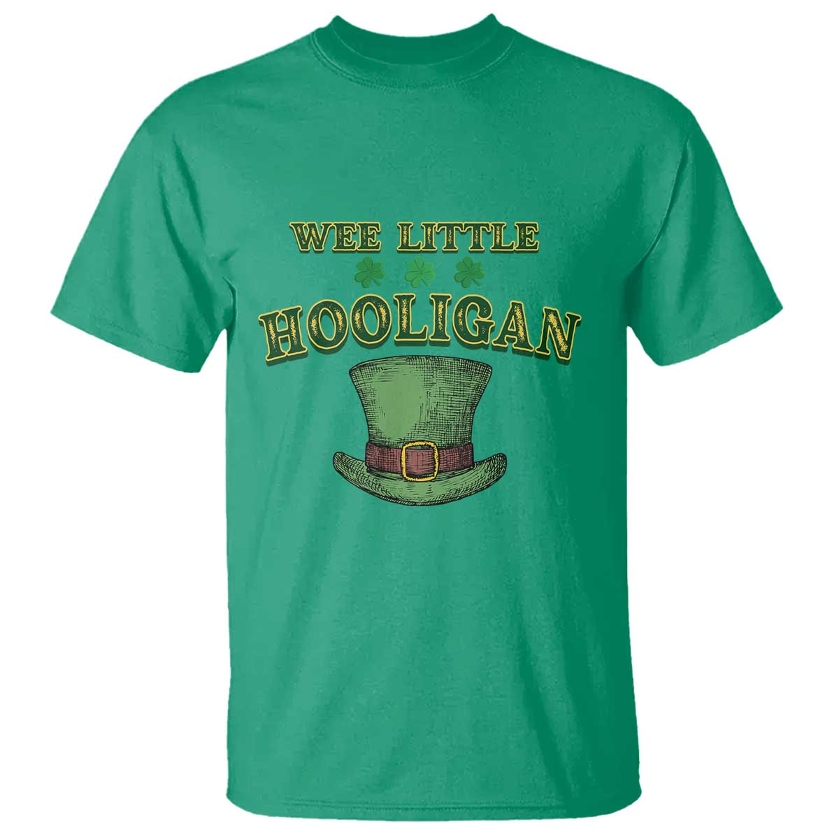 Funny St. Patrick's Day T Shirt Wee Little Hooligan Shamrock Leprechaun Hat TS09 Irish Green Print Your Wear