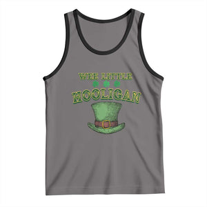 Funny St. Patrick's Day Tank Top Wee Little Hooligan Shamrock Leprechaun Hat TS09 Deep Heather Black Print Your Wear