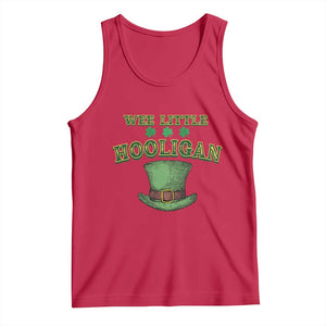 Funny St. Patrick's Day Tank Top Wee Little Hooligan Shamrock Leprechaun Hat TS09 Red Print Your Wear