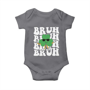 Funny St. Patrick's Day Bruh Baby Onesie TS09 Charcoal Print Your Wear