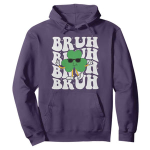 Funny St. Patrick's Day Bruh Hoodie TS09 Purple Print Your Wear