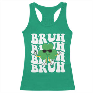 Funny St. Patrick's Day Bruh Racerback Tank Top TS09 Irish Green Print Your Wear