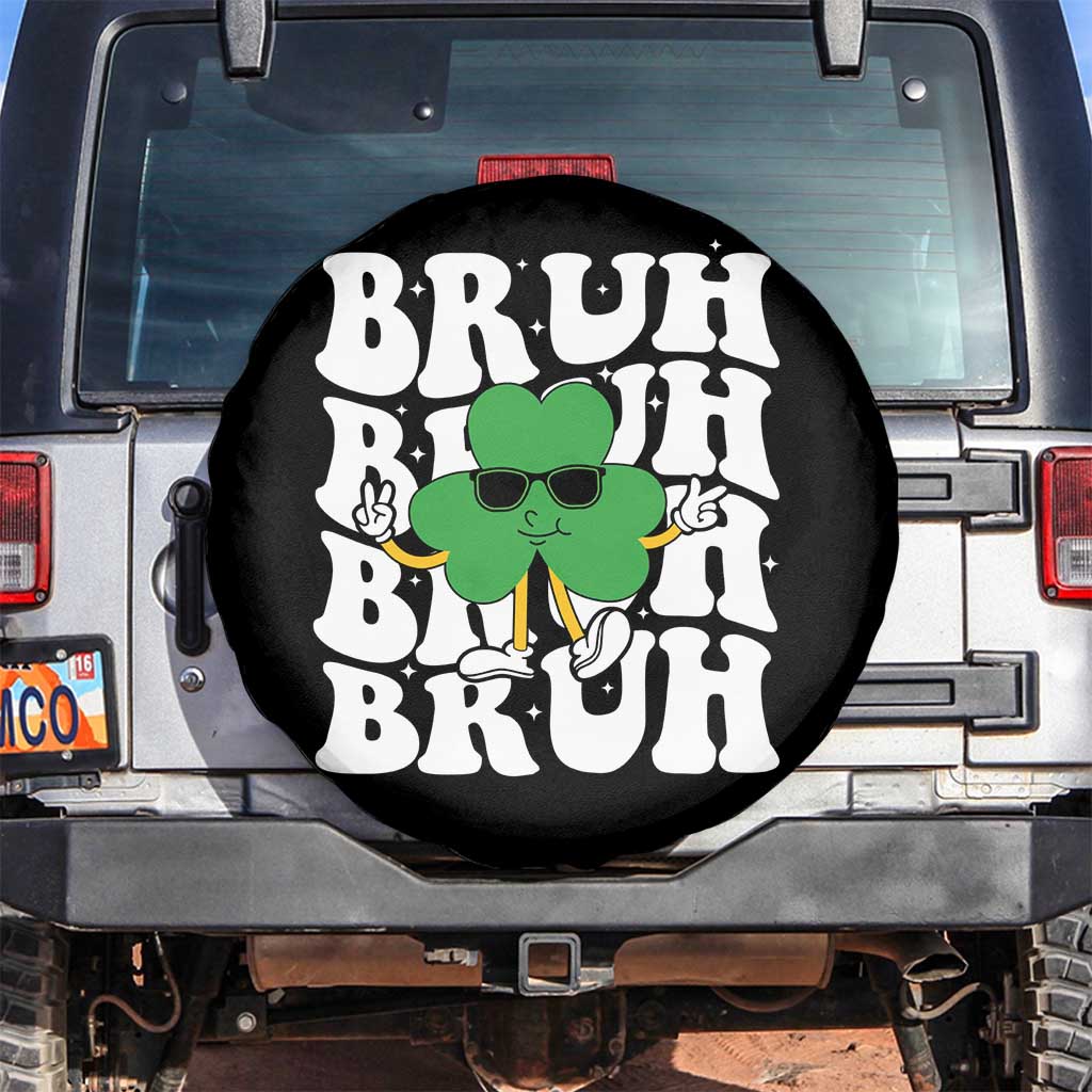 Funny St. Patrick's Day Bruh Spare Tire Cover TS09 No hole Black Print Your Wear