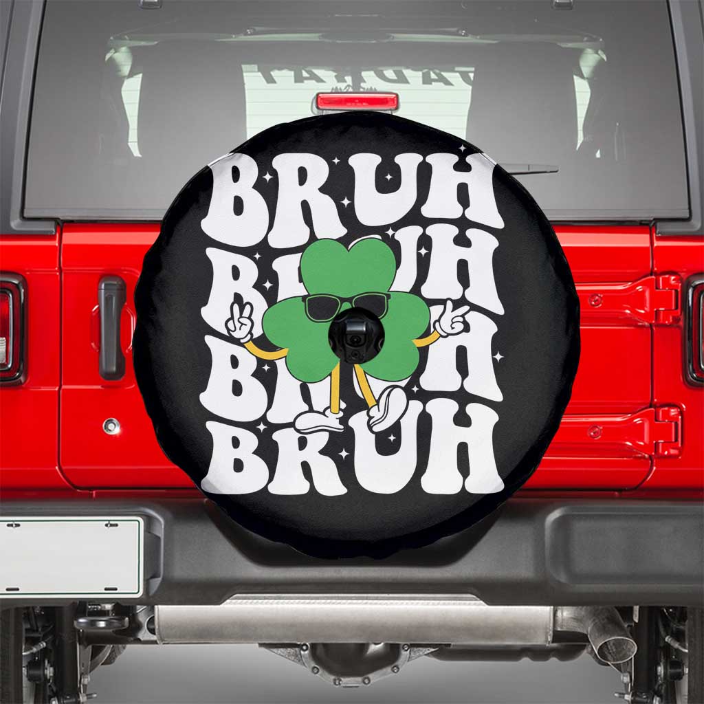 Funny St. Patrick's Day Bruh Spare Tire Cover TS09 Black Print Your Wear