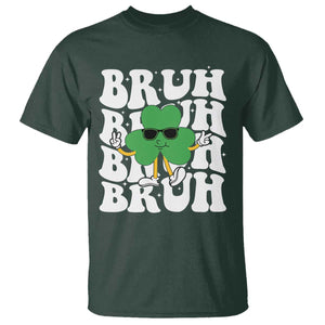 Funny St. Patrick's Day Bruh T Shirt TS09 Dark Forest Green Print Your Wear