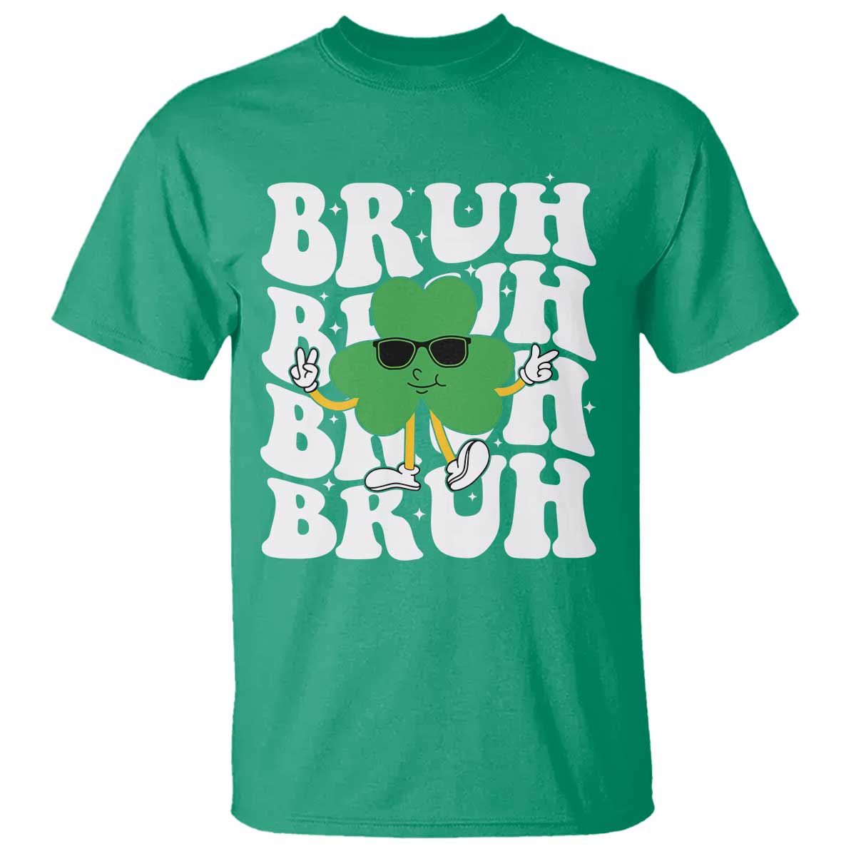 Funny St. Patrick's Day Bruh T Shirt TS09 Irish Green Print Your Wear