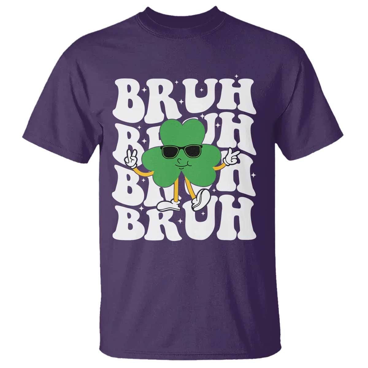 Funny St. Patrick's Day Bruh T Shirt TS09 Purple Print Your Wear