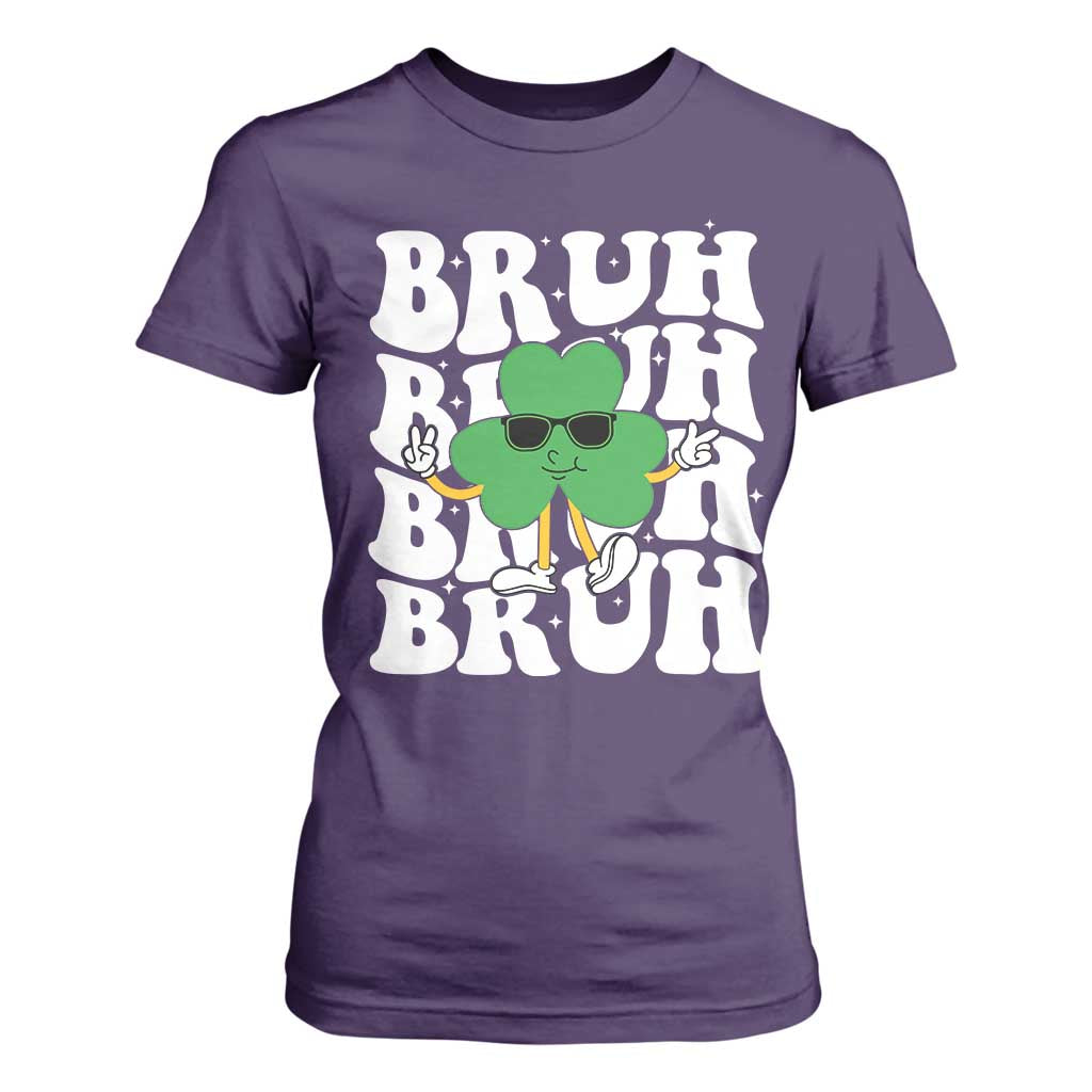 Funny St. Patrick's Day Bruh T Shirt For Women TS09 Purple Print Your Wear