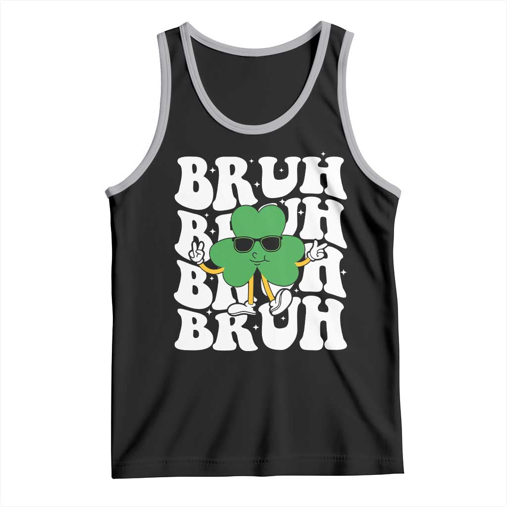 Funny St. Patrick's Day Bruh Tank Top TS09 Black Athletic Heather Print Your Wear