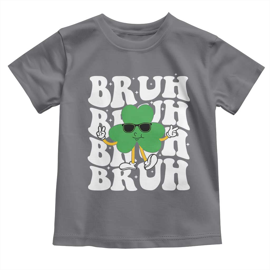 Funny St. Patrick's Day Bruh Toddler T Shirt TS09 Charcoal Print Your Wear
