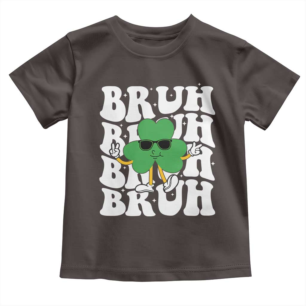 Funny St. Patrick's Day Bruh Toddler T Shirt TS09 Dark Chocolate Print Your Wear
