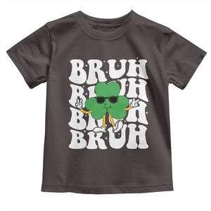 Funny St. Patrick's Day Bruh Toddler T Shirt TS09 Dark Chocolate Print Your Wear