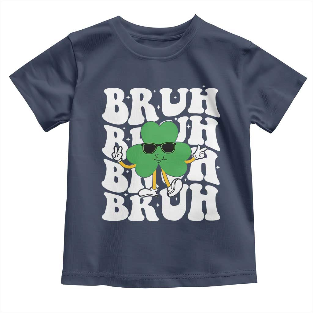 Funny St. Patrick's Day Bruh Toddler T Shirt TS09 Navy Print Your Wear