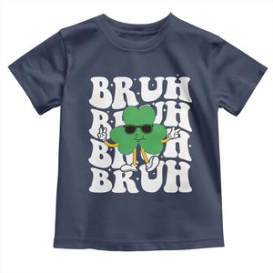 Funny St. Patrick's Day Bruh Toddler T Shirt TS09 Navy Print Your Wear