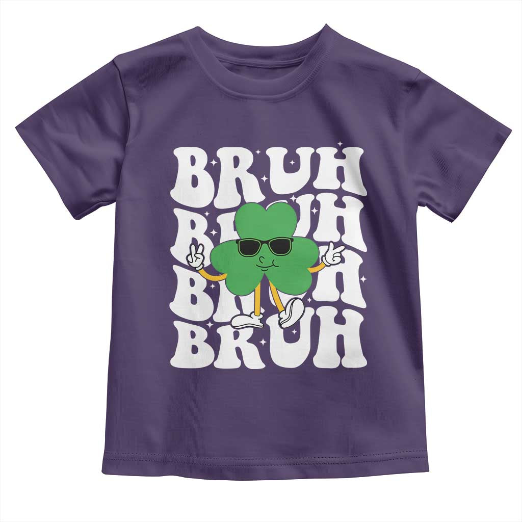 Funny St. Patrick's Day Bruh Toddler T Shirt TS09 Purple Print Your Wear