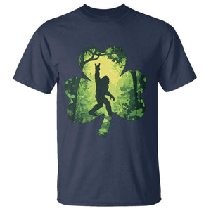 Funny St. Patrick's Day Bigfoot T Shirt Sasquatch Shamrock Irish TS09 Navy Print Your Wear