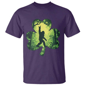 Funny St. Patrick's Day Bigfoot T Shirt Sasquatch Shamrock Irish TS09 Purple Print Your Wear