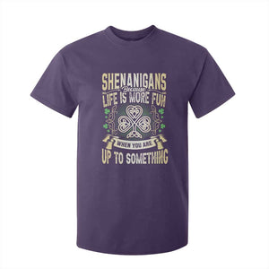 Funny St. Patrick's Day T Shirt For Kid Shenanigans Because Life Is More Fun When You Are Up To Something TS09 Purple Print Your Wear
