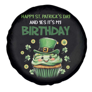 Funny St. Patrick's Day And Birthday Spare Tire Cover Shamrock Cupcake Leprechaun TS09 Print Your Wear