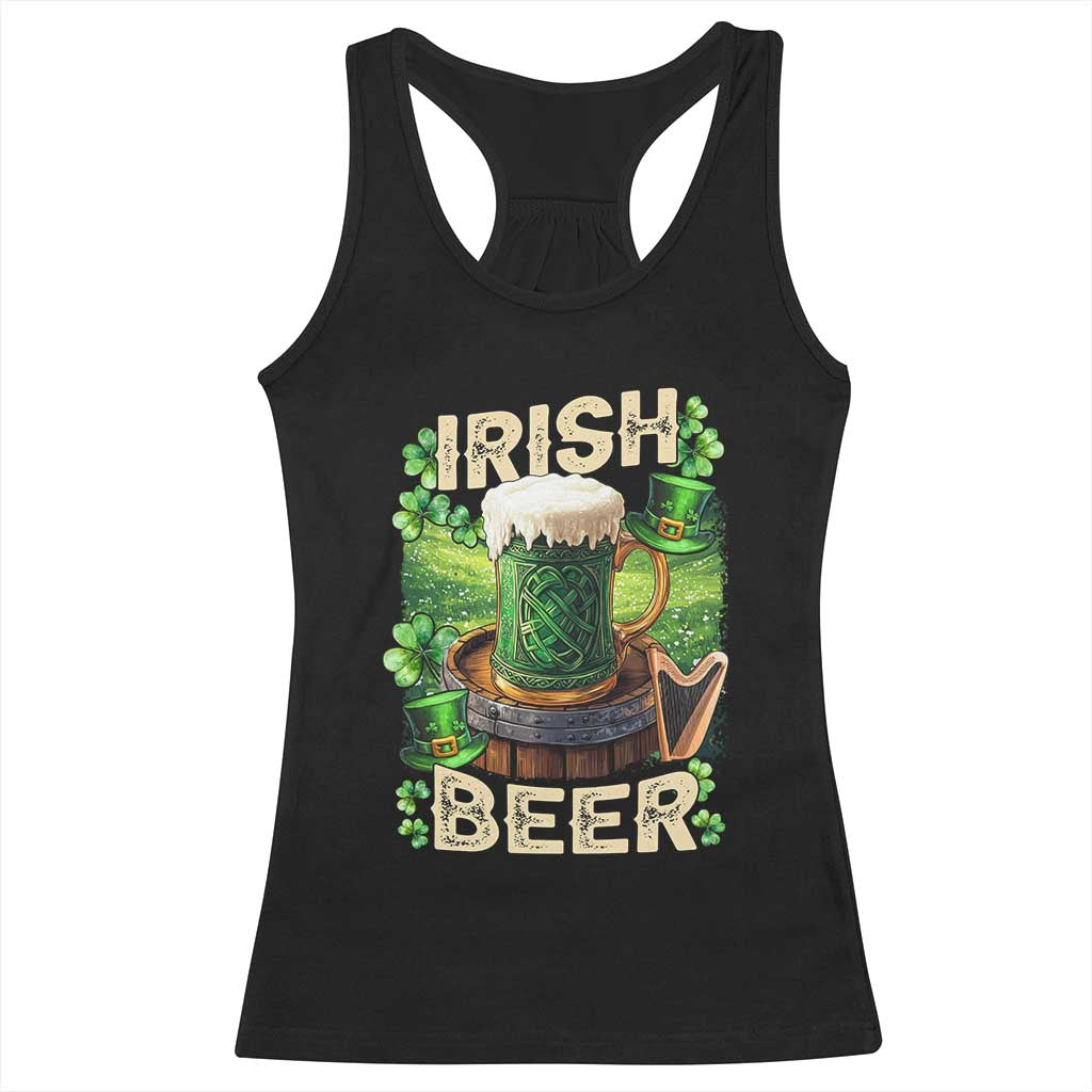 Funny St. Patrick's Day Irish Beer Racerback Tank Top TS09 Black Print Your Wear