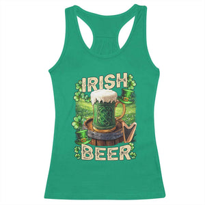 Funny St. Patrick's Day Irish Beer Racerback Tank Top TS09 Irish Green Print Your Wear