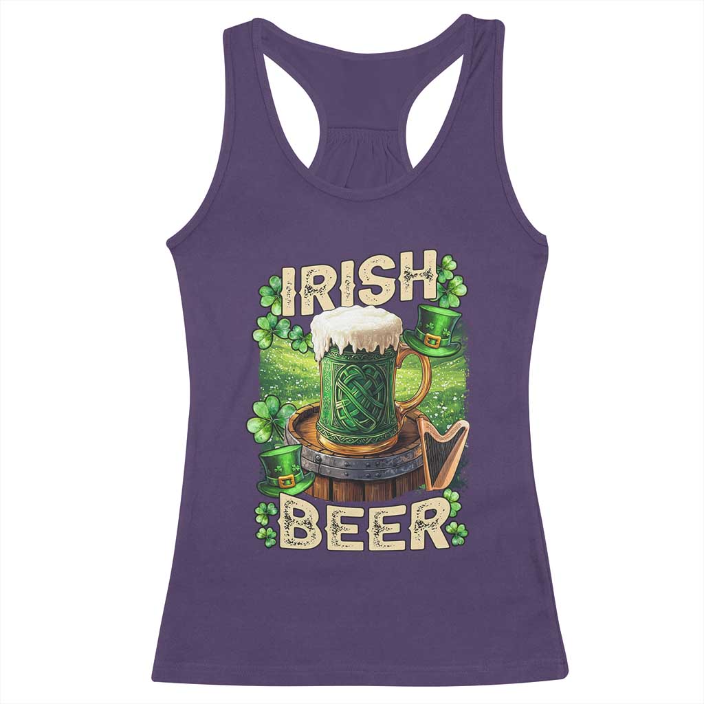 Funny St. Patrick's Day Irish Beer Racerback Tank Top TS09 Purple Print Your Wear