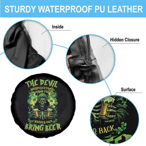 Funny Irish Beer Spare Tire Cover The Devil Whispered I'm Coming For You I Whisper Back Bring Beer TS09 Print Your Wear