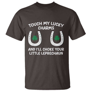 Funny St. Patrick's Day T Shirt Touch My Lucky Charm TS09 Dark Chocolate Print Your Wear