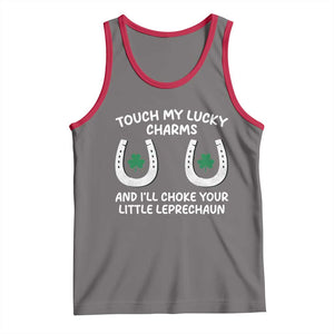 Funny St. Patrick's Day Tank Top Touch My Lucky Charm TS09 Deep Heather Red Print Your Wear