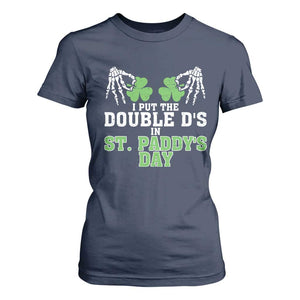 Funny St. Patrick's Day T Shirt For Women Double Ds On St Paddys Day TS09 Navy Print Your Wear