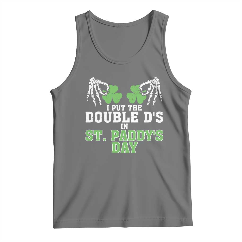 Funny St. Patrick's Day Tank Top Double Ds On St Paddys Day TS09 Black Heather Print Your Wear