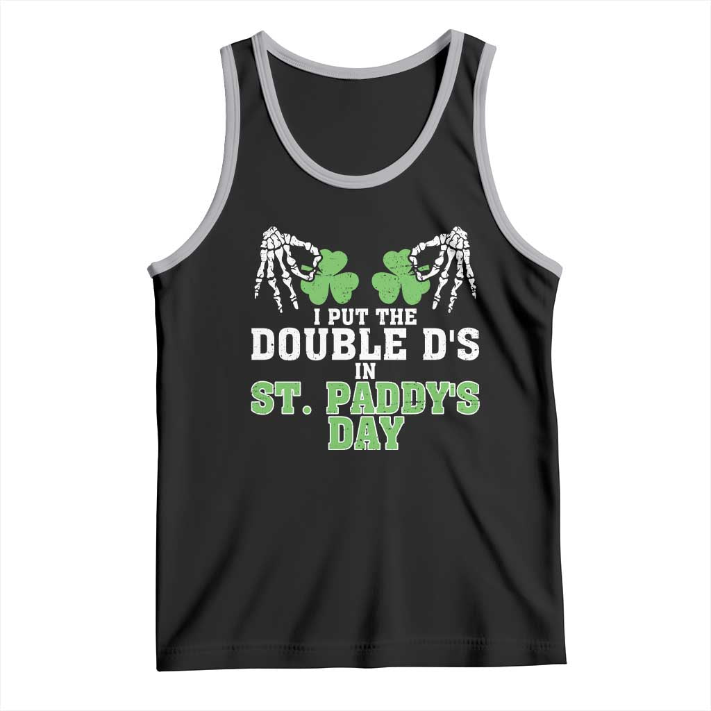 Funny St. Patrick's Day Tank Top Double Ds On St Paddys Day TS09 Black Athletic Heather Print Your Wear