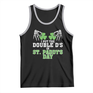 Funny St. Patrick's Day Tank Top Double Ds On St Paddys Day TS09 Black Athletic Heather Print Your Wear
