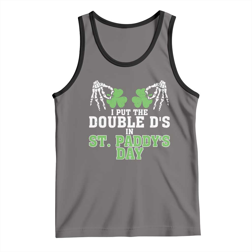 Funny St. Patrick's Day Tank Top Double Ds On St Paddys Day TS09 Deep Heather Black Print Your Wear