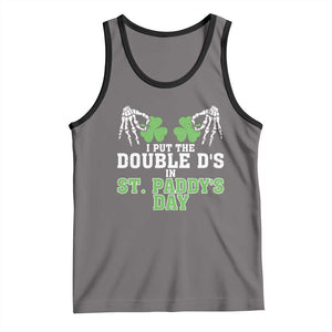 Funny St. Patrick's Day Tank Top Double Ds On St Paddys Day TS09 Deep Heather Black Print Your Wear