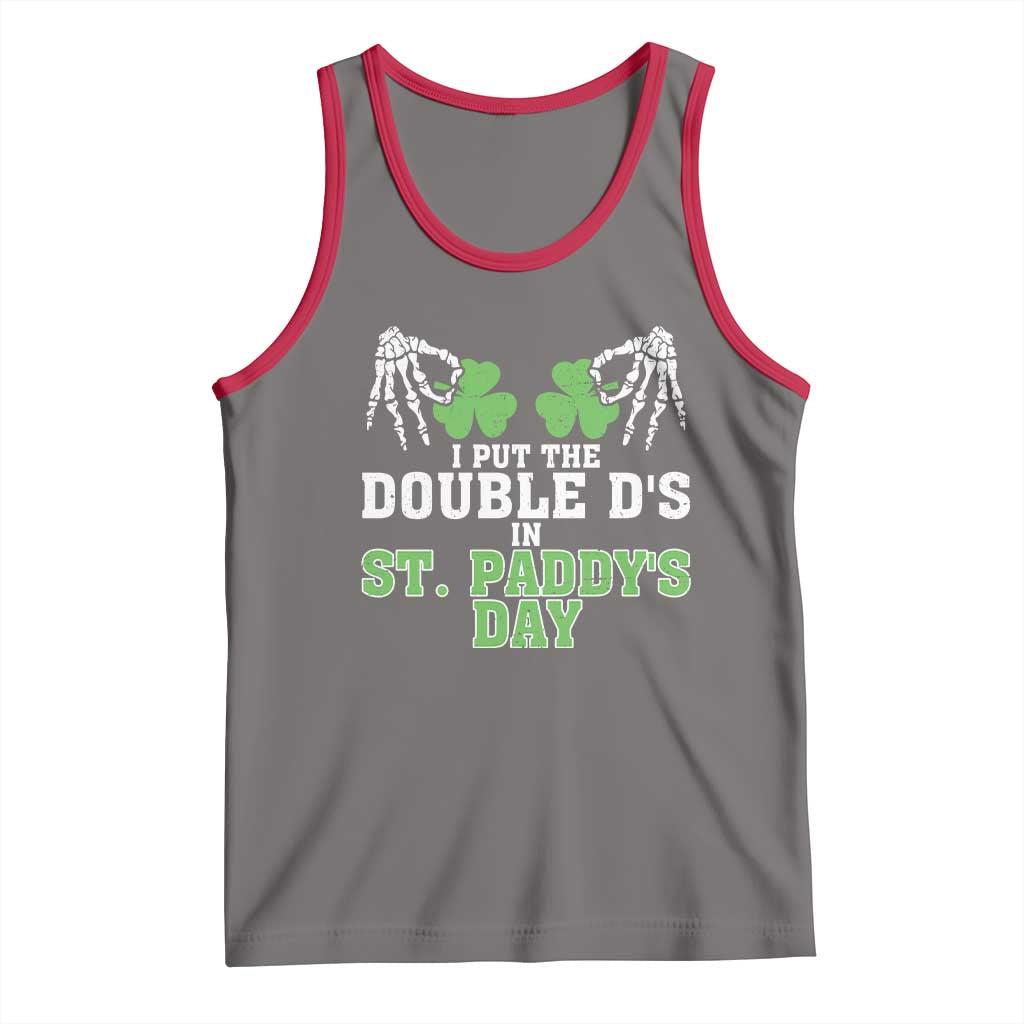 Funny St. Patrick's Day Tank Top Double Ds On St Paddys Day TS09 Deep Heather Red Print Your Wear