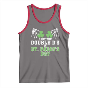 Funny St. Patrick's Day Tank Top Double Ds On St Paddys Day TS09 Deep Heather Red Print Your Wear