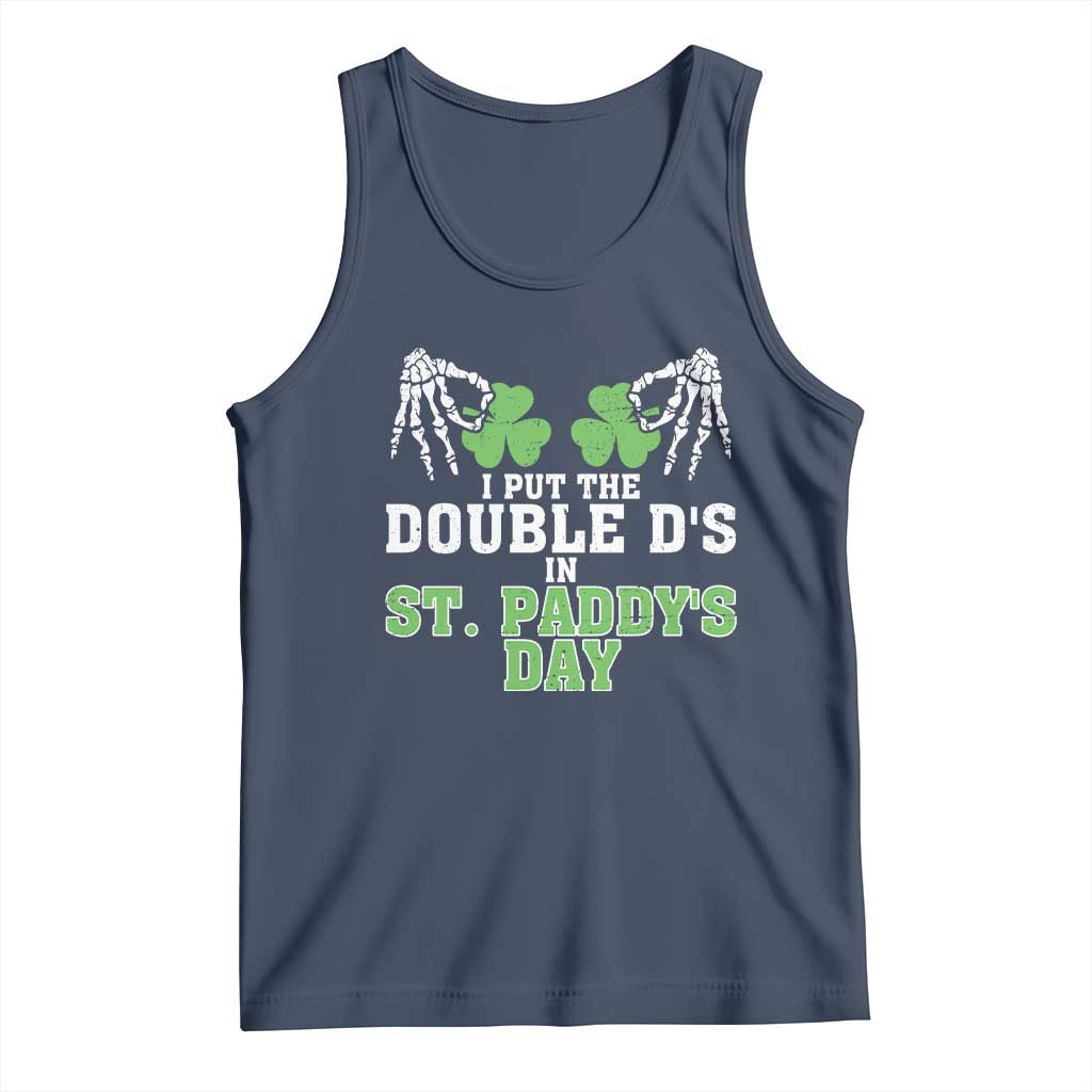 Funny St. Patrick's Day Tank Top Double Ds On St Paddys Day TS09 Navy Print Your Wear