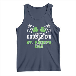 Funny St. Patrick's Day Tank Top Double Ds On St Paddys Day TS09 Navy Print Your Wear