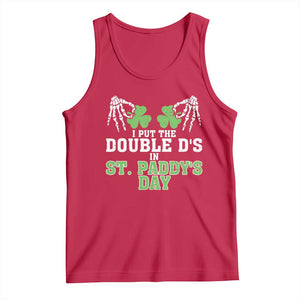Funny St. Patrick's Day Tank Top Double Ds On St Paddys Day TS09 Red Print Your Wear