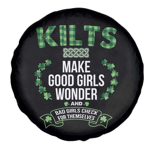 Funny Scots-Irish Kilts Spare Tire Cover Make Good Girls Wonder And Bad Girls Check For Themselves TS09 Print Your Wear