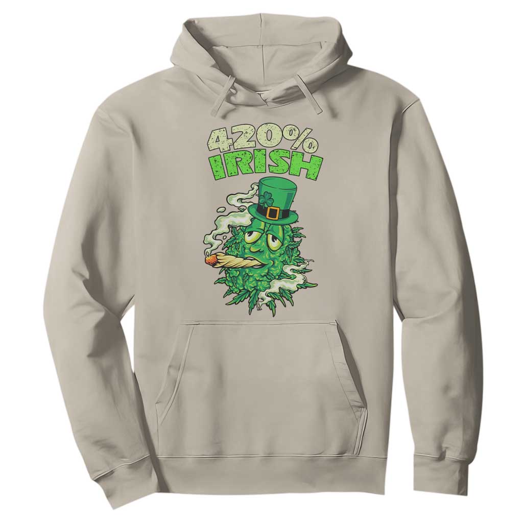 Funny St. Patrick's Day Cannabis Hoodie 420% Irish Weed TS09 Sand Print Your Wear