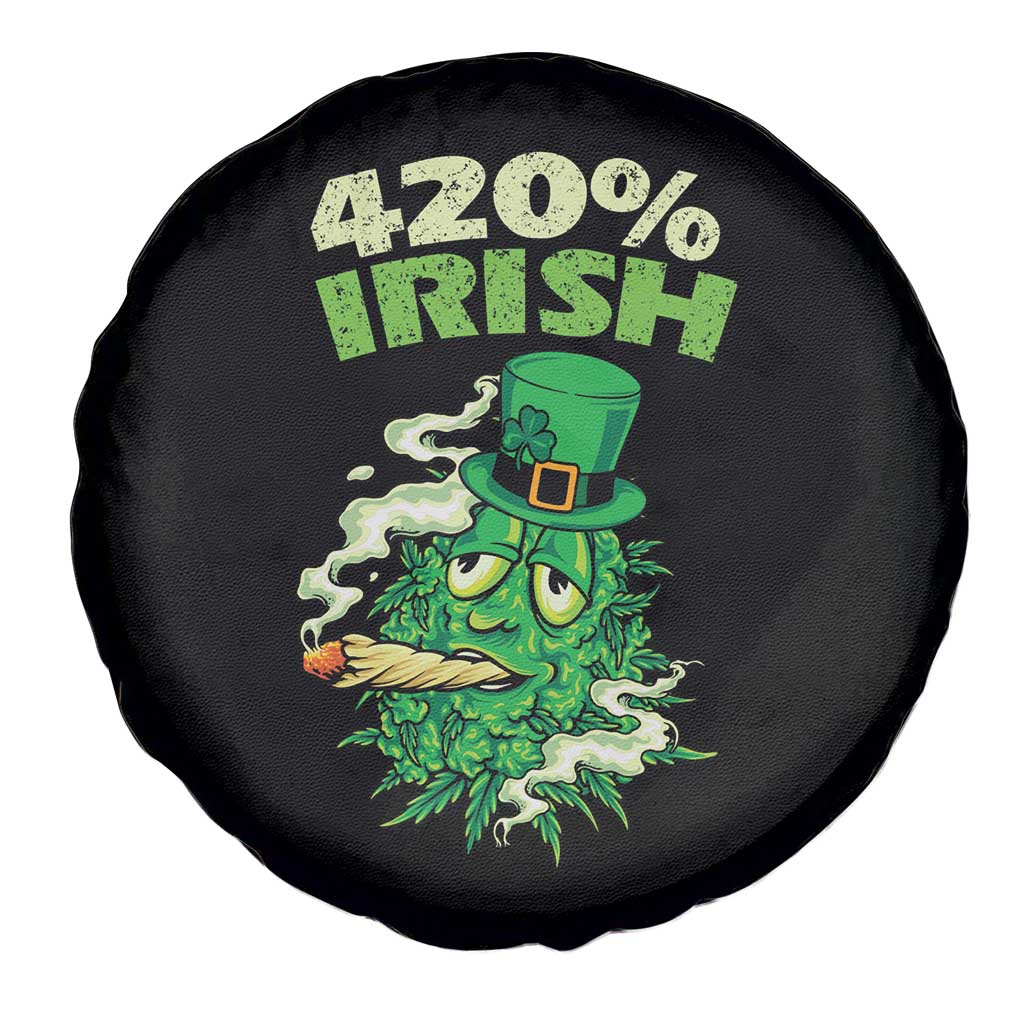 Funny St. Patrick's Day Cannabis Spare Tire Cover 420% Irish Weed TS09 Print Your Wear