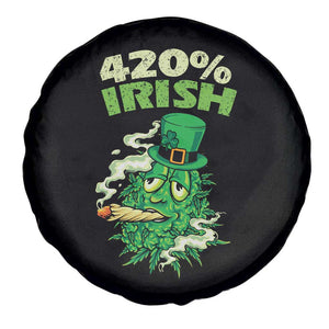 Funny St. Patrick's Day Cannabis Spare Tire Cover 420% Irish Weed TS09 Print Your Wear