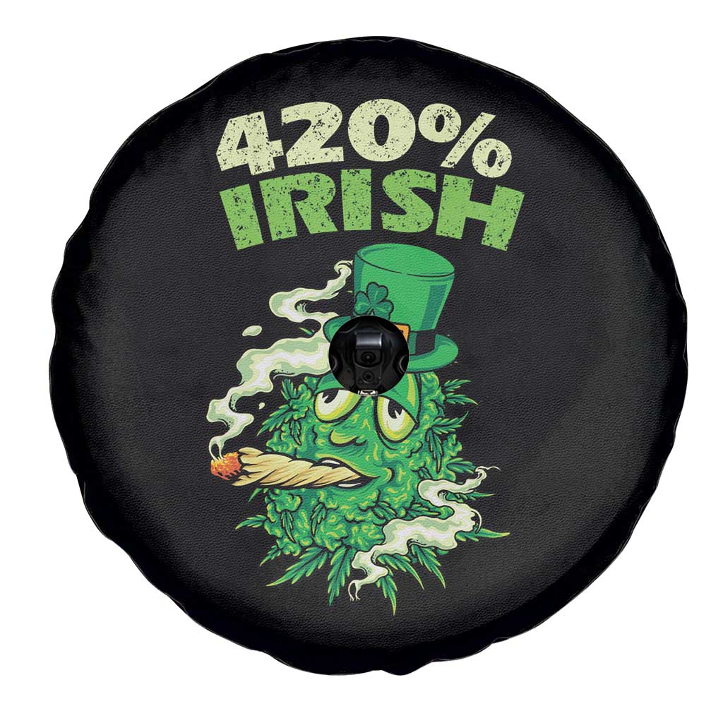 Funny St. Patrick's Day Cannabis Spare Tire Cover 420% Irish Weed TS09 Print Your Wear