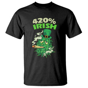 Funny St. Patrick's Day Cannabis T Shirt 420% Irish Weed TS09 Black Print Your Wear