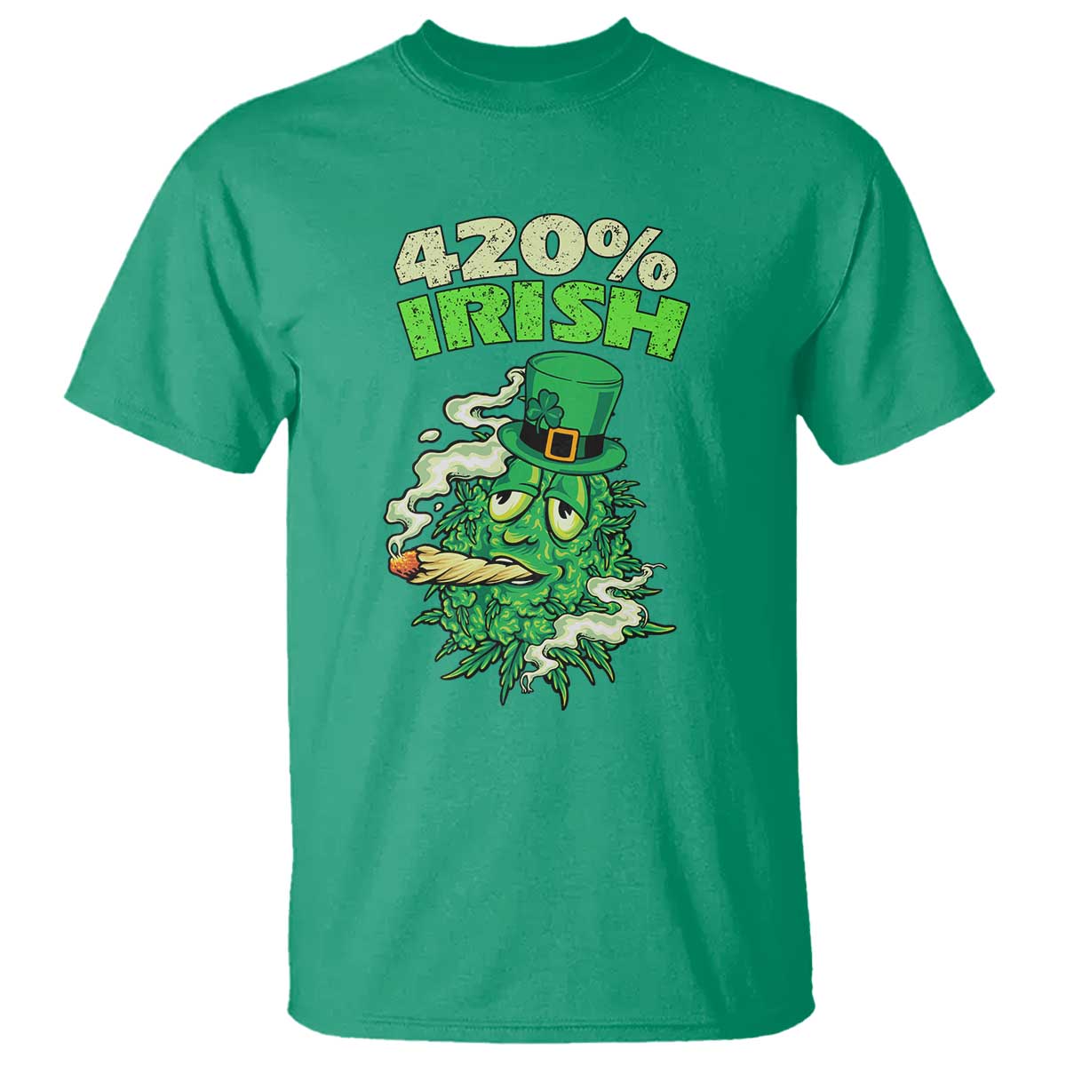 Funny St. Patrick's Day Cannabis T Shirt 420% Irish Weed TS09 Irish Green Print Your Wear