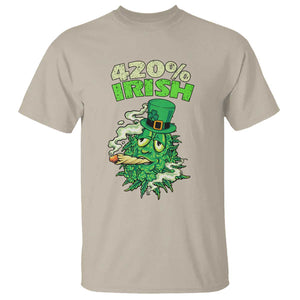 Funny St. Patrick's Day Cannabis T Shirt 420% Irish Weed TS09 Sand Print Your Wear
