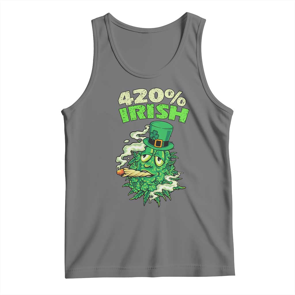 Funny St. Patrick's Day Cannabis Tank Top 420% Irish Weed TS09 Black Heather Print Your Wear