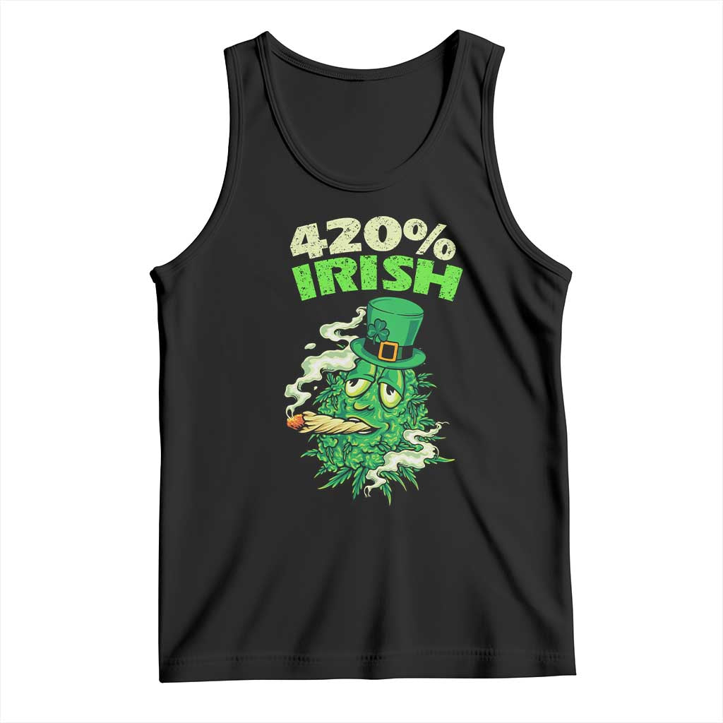 Funny St. Patrick's Day Cannabis Tank Top 420% Irish Weed TS09 Black Print Your Wear